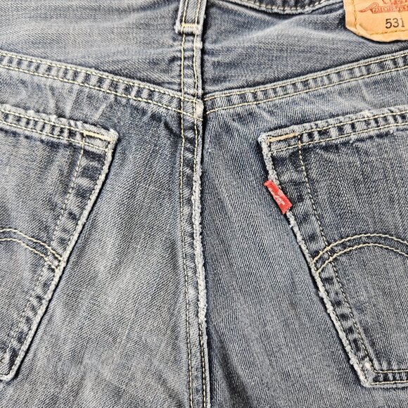 Levis Jeans Mens 30x34 Blue 531 Denim Athletic Slim‎ Straight Leg Work Pants - Picture 14 of 16